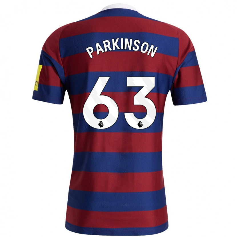 Danxen Dames Ben Parkinson #63 Bordeauxrood Marineblauw Uitshirt Uittenue 2024/25 T-Shirt