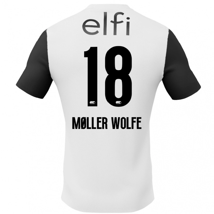 Danxen Dames David Møller Wolfe #18 Wit Zwart Uitshirt Uittenue 2024/25 T-Shirt