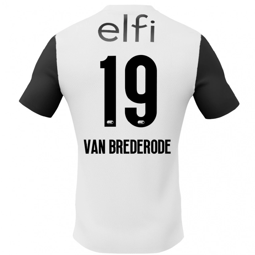 Danxen Dames Myron Van Brederode #19 Wit Zwart Uitshirt Uittenue 2024/25 T-Shirt