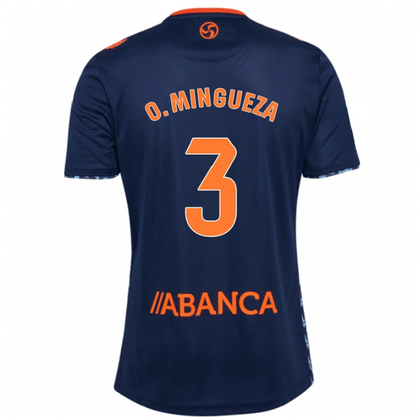 Danxen Dames Óscar Mingueza #3 Marineblauw Uitshirt Uittenue 2024/25 T-Shirt