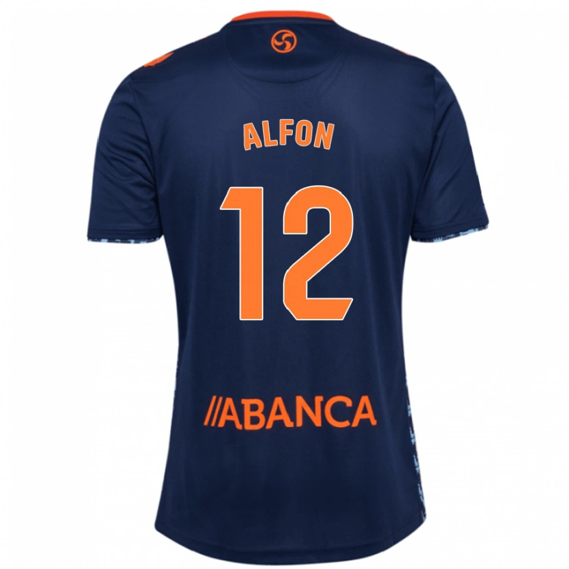 Danxen Dames Alfon González #12 Marineblauw Uitshirt Uittenue 2024/25 T-Shirt