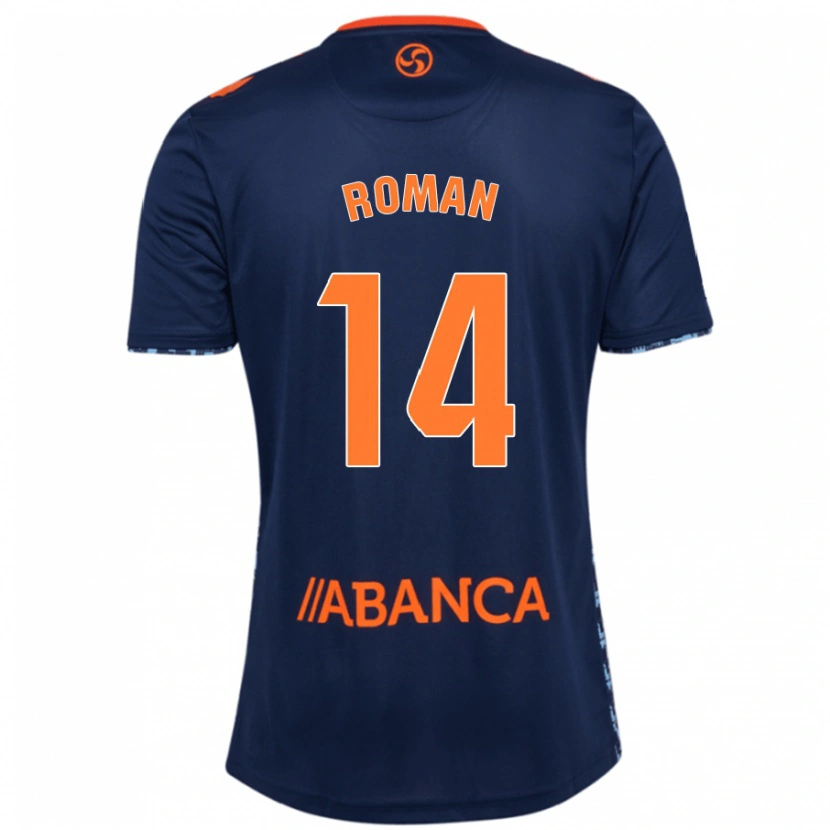 Danxen Dames Miguel Román #14 Marineblauw Uitshirt Uittenue 2024/25 T-Shirt