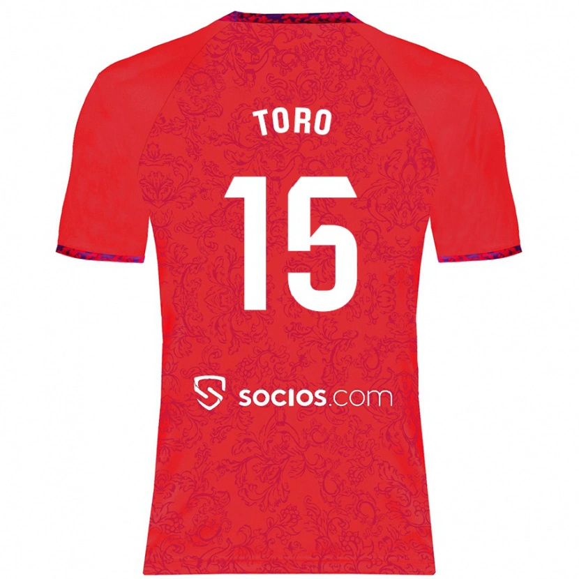 Danxen Dames Juanan Toro #15 Rood Uitshirt Uittenue 2024/25 T-Shirt