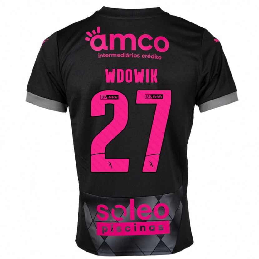 Danxen Dames Bartlomiej Wdowik #27 Zwart Roze Uitshirt Uittenue 2024/25 T-Shirt