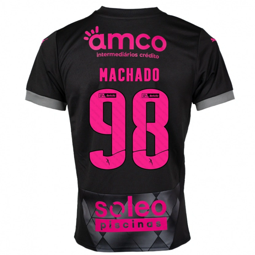 Danxen Dames Gonçalo Machado #98 Zwart Roze Uitshirt Uittenue 2024/25 T-Shirt