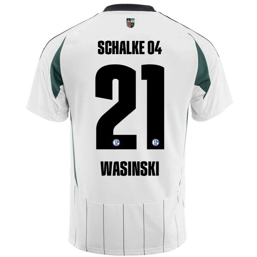 Danxen Dames Martin Wasinski #21 Wit Groen Uitshirt Uittenue 2024/25 T-Shirt