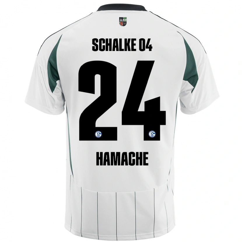 Danxen Dames Ilyes Hamache #24 Wit Groen Uitshirt Uittenue 2024/25 T-Shirt