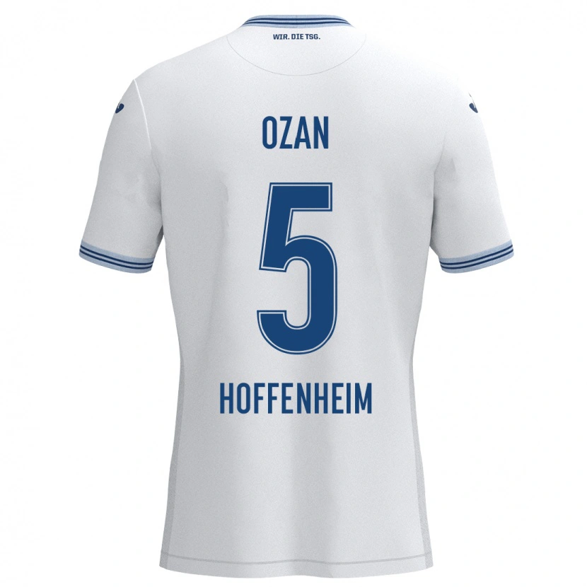 Danxen Dames Ozan Kabak #5 Wit Blauw Uitshirt Uittenue 2024/25 T-Shirt