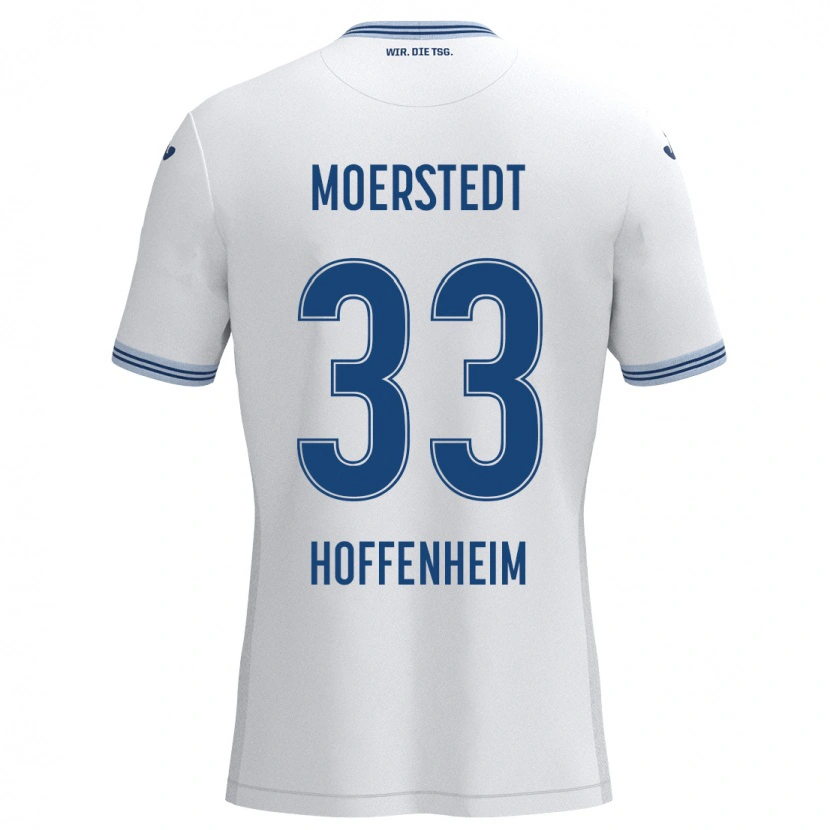 Danxen Dames Max Moerstedt #33 Wit Blauw Uitshirt Uittenue 2024/25 T-Shirt