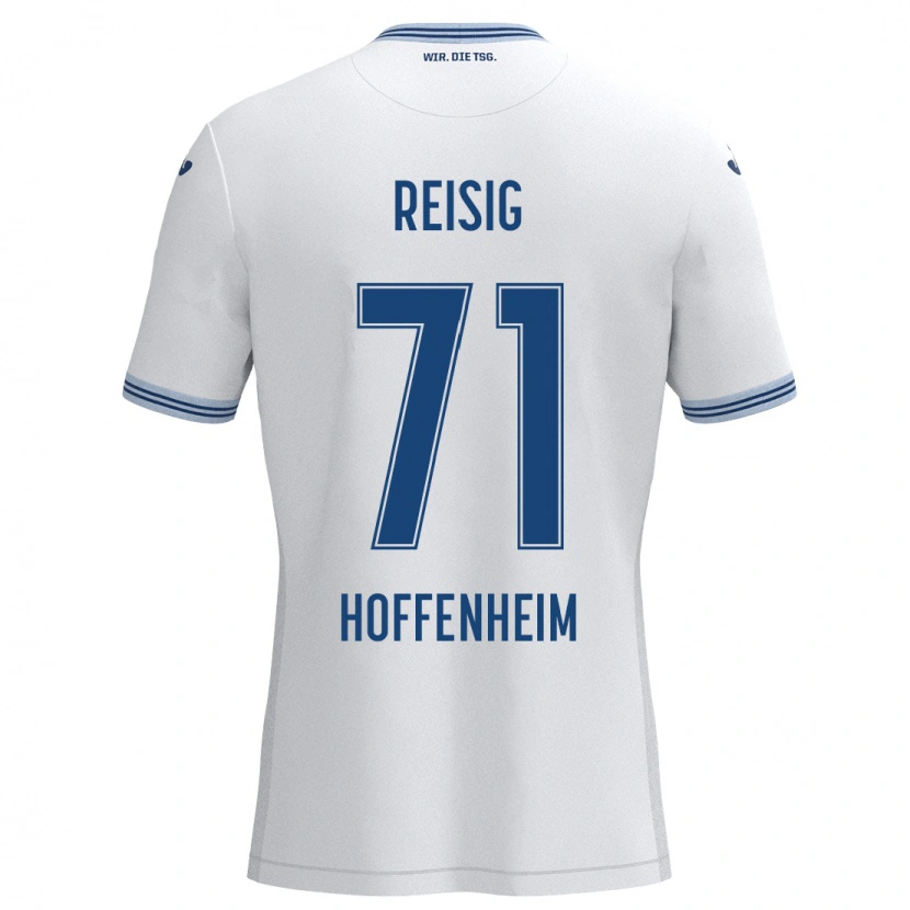 Danxen Dames Ruben Reisig #71 Wit Blauw Uitshirt Uittenue 2024/25 T-Shirt