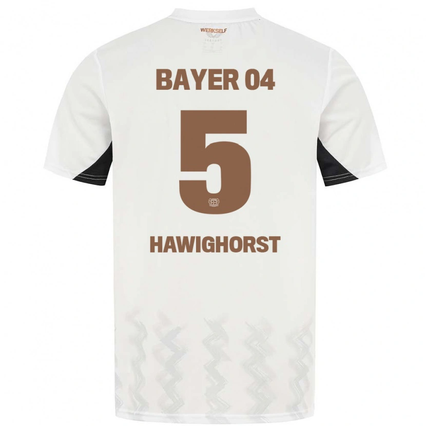 Danxen Dames Ben Hawighorst #5 Wit Zwart Uitshirt Uittenue 2024/25 T-Shirt