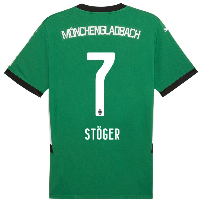 Danxen Dames Kevin Stöger #7 Groen Wit Uitshirt Uittenue 2024/25 T-Shirt