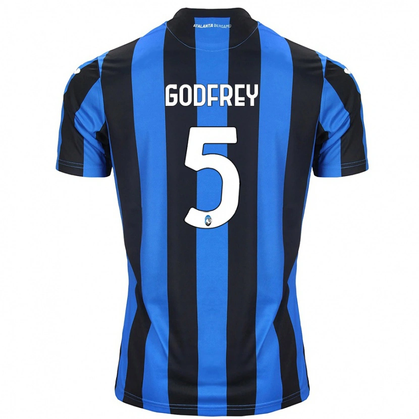 Danxen Kinderen Ben Godfrey #5 Blauw Zwart Thuisshirt Thuistenue 2024/25 T-Shirt