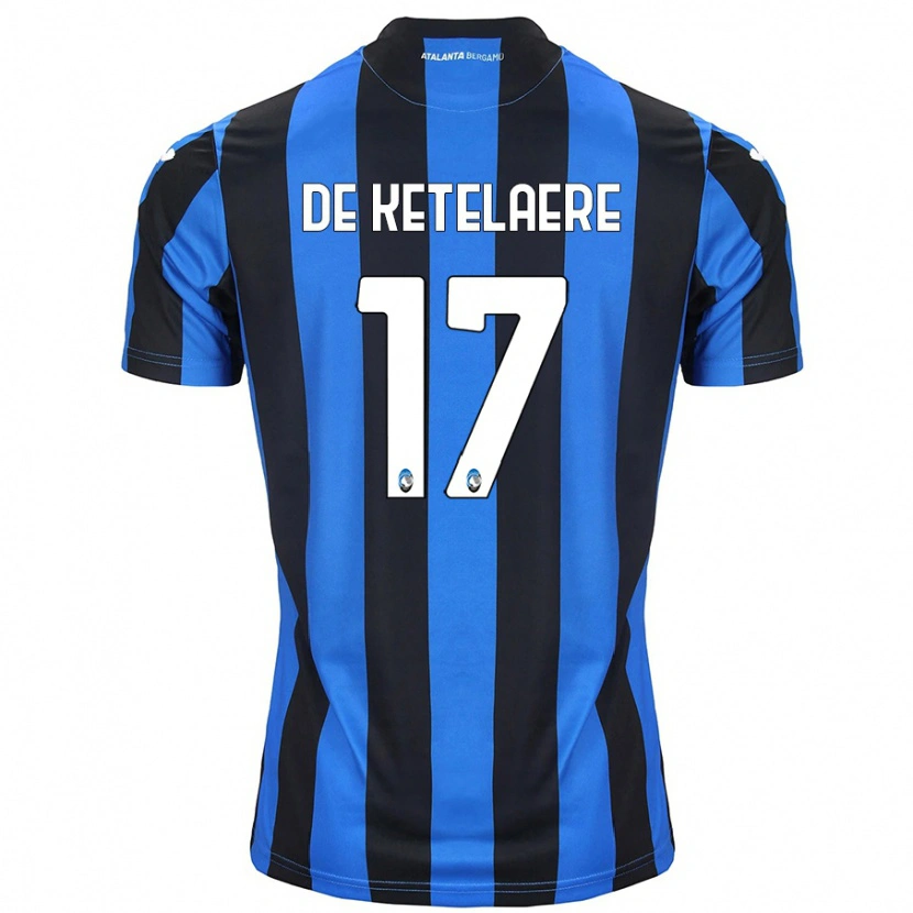 Danxen Kinderen Charles De Ketelaere #17 Blauw Zwart Thuisshirt Thuistenue 2024/25 T-Shirt