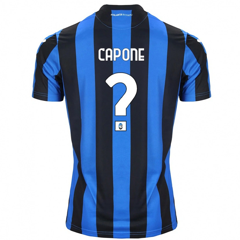 Danxen Kinderen Christian Capone #0 Blauw Zwart Thuisshirt Thuistenue 2024/25 T-Shirt