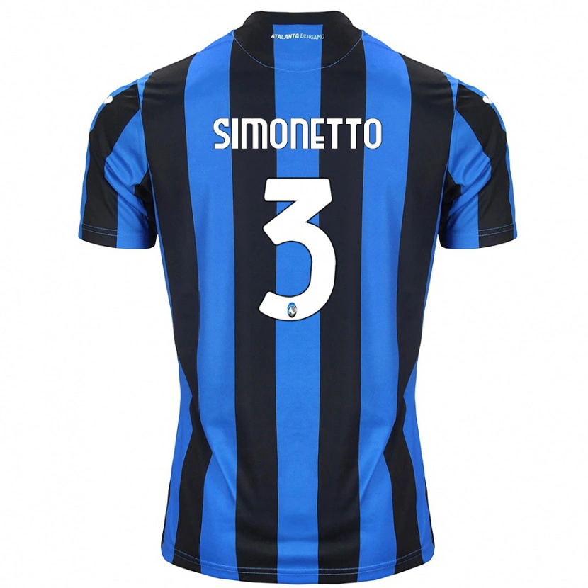 Danxen Kinderen Federico Simonetto #3 Blauw Zwart Thuisshirt Thuistenue 2024/25 T-Shirt