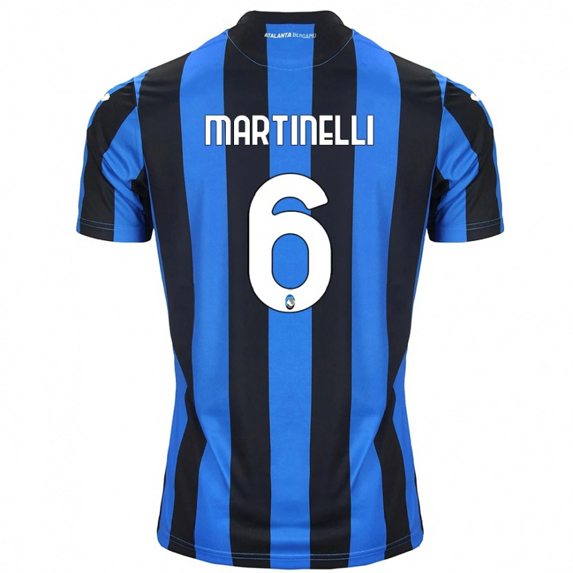 Danxen Kinderen Gabriel Martinelli #6 Blauw Zwart Thuisshirt Thuistenue 2024/25 T-Shirt