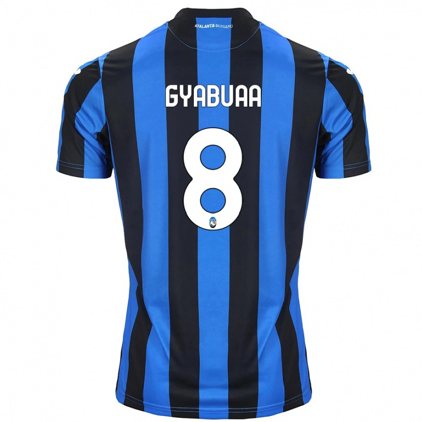 Danxen Kinderen Emmanuel Gyabuaa #8 Blauw Zwart Thuisshirt Thuistenue 2024/25 T-Shirt