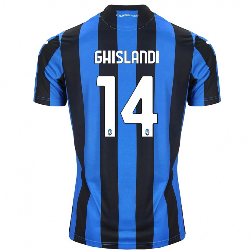 Danxen Kinderen Davide Ghislandi #14 Blauw Zwart Thuisshirt Thuistenue 2024/25 T-Shirt