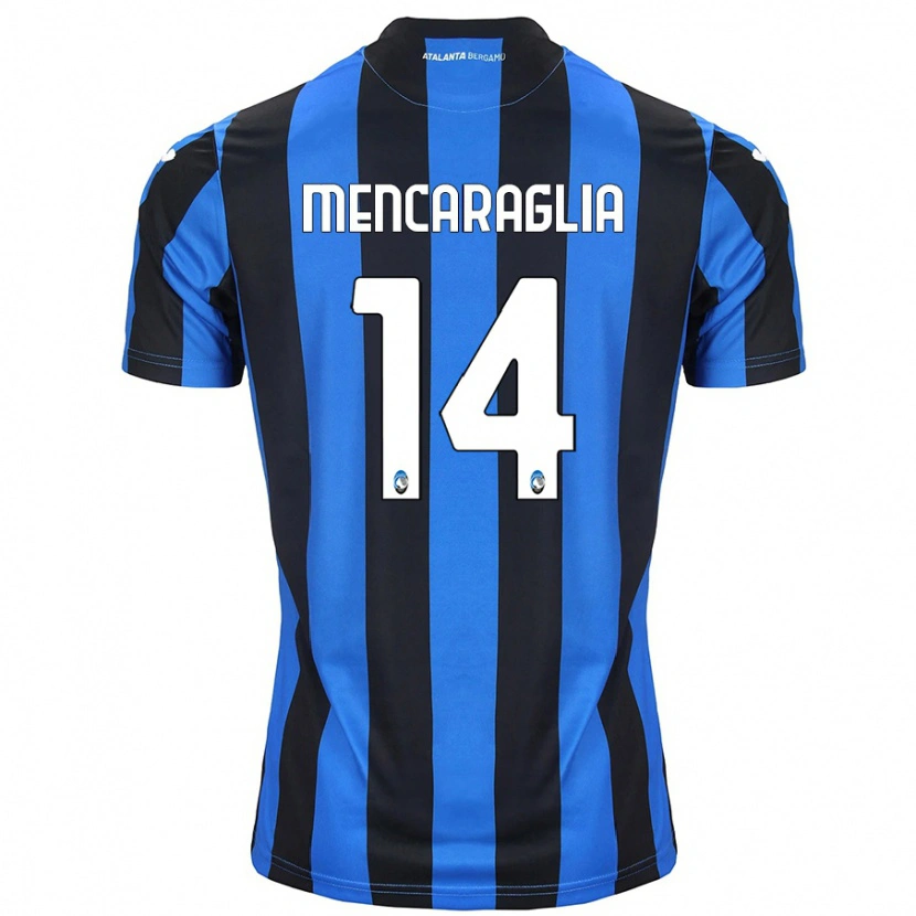 Danxen Kinderen Filippo Mencaraglia #14 Blauw Zwart Thuisshirt Thuistenue 2024/25 T-Shirt