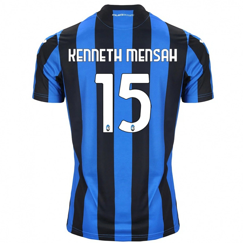 Danxen Kinderen Anthony Kenneth Mensah #15 Blauw Zwart Thuisshirt Thuistenue 2024/25 T-Shirt