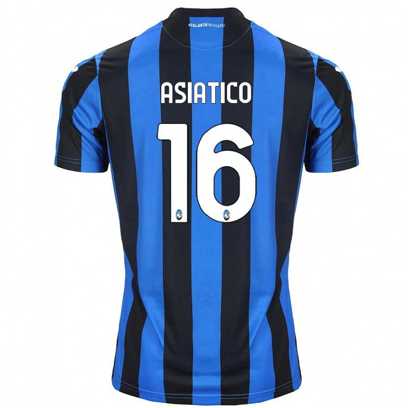 Danxen Kinderen Pietro Asiatico #16 Blauw Zwart Thuisshirt Thuistenue 2024/25 T-Shirt