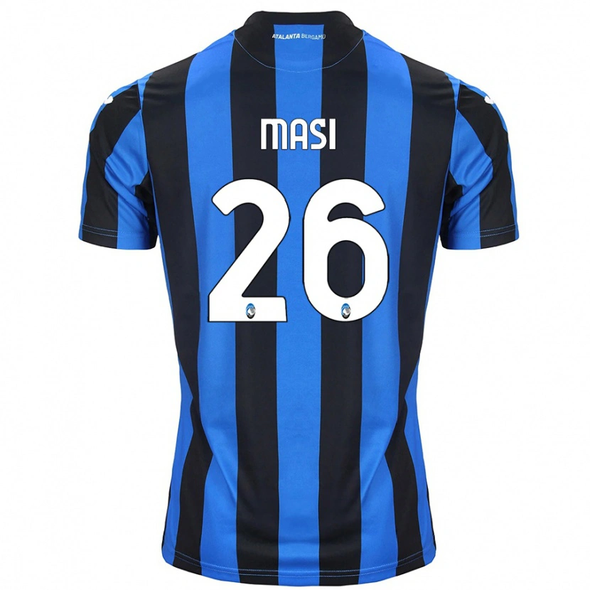 Danxen Kinderen Alberto Masi #26 Blauw Zwart Thuisshirt Thuistenue 2024/25 T-Shirt