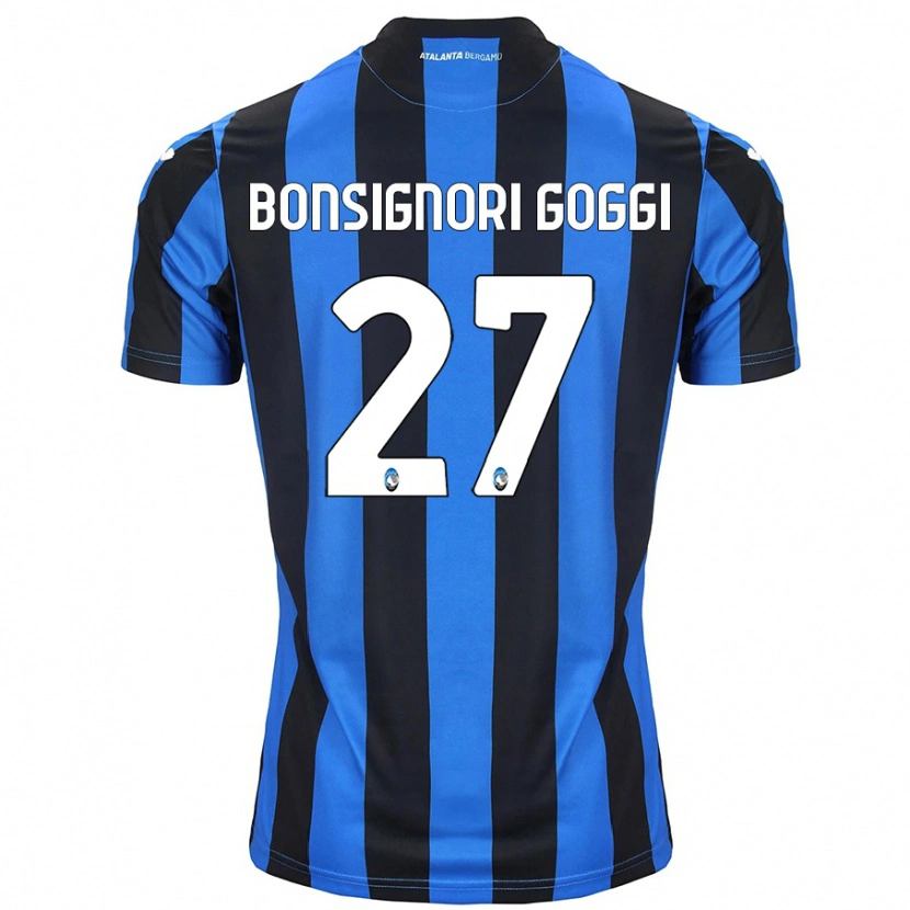 Danxen Kinderen Lorenzo Bonsignori Goggi #27 Blauw Zwart Thuisshirt Thuistenue 2024/25 T-Shirt