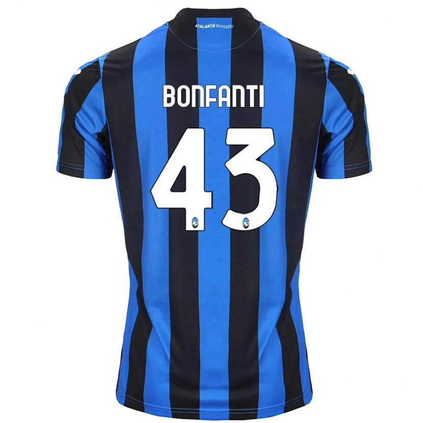 Danxen Kinderen Giovanni Bonfanti #43 Blauw Zwart Thuisshirt Thuistenue 2024/25 T-Shirt