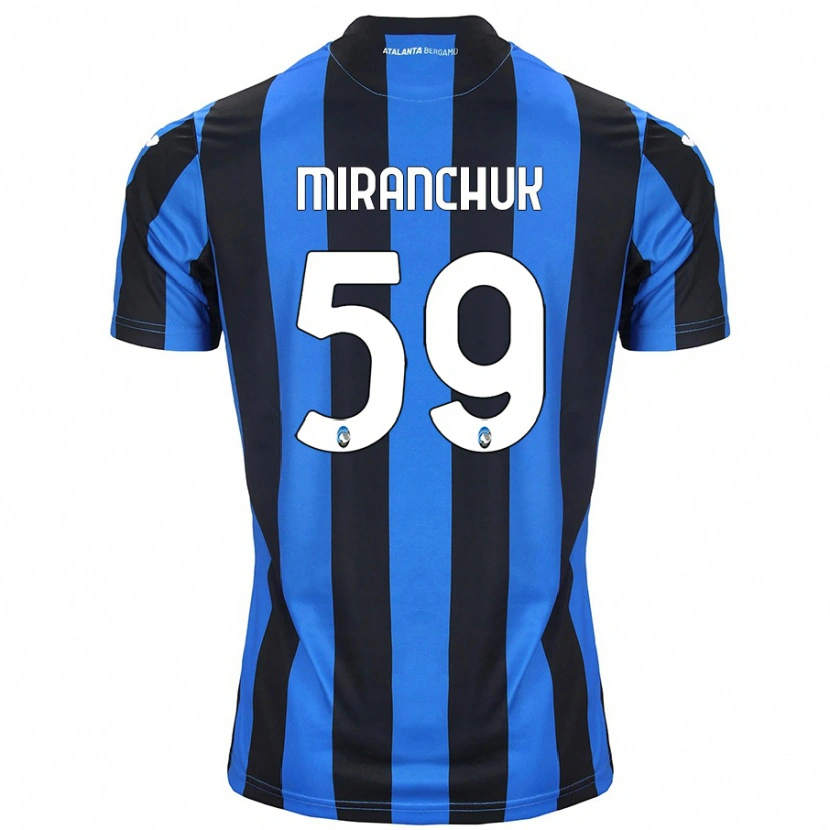 Danxen Kinderen Aleksey Miranchuk #59 Blauw Zwart Thuisshirt Thuistenue 2024/25 T-Shirt