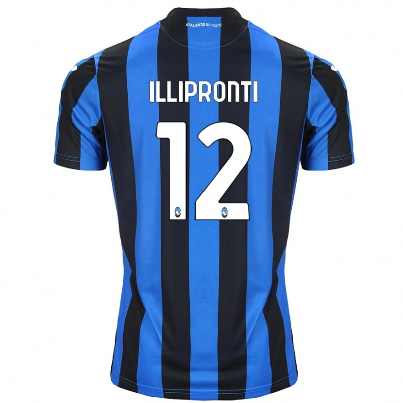 Danxen Kinderen Filippo Illipronti #12 Blauw Zwart Thuisshirt Thuistenue 2024/25 T-Shirt