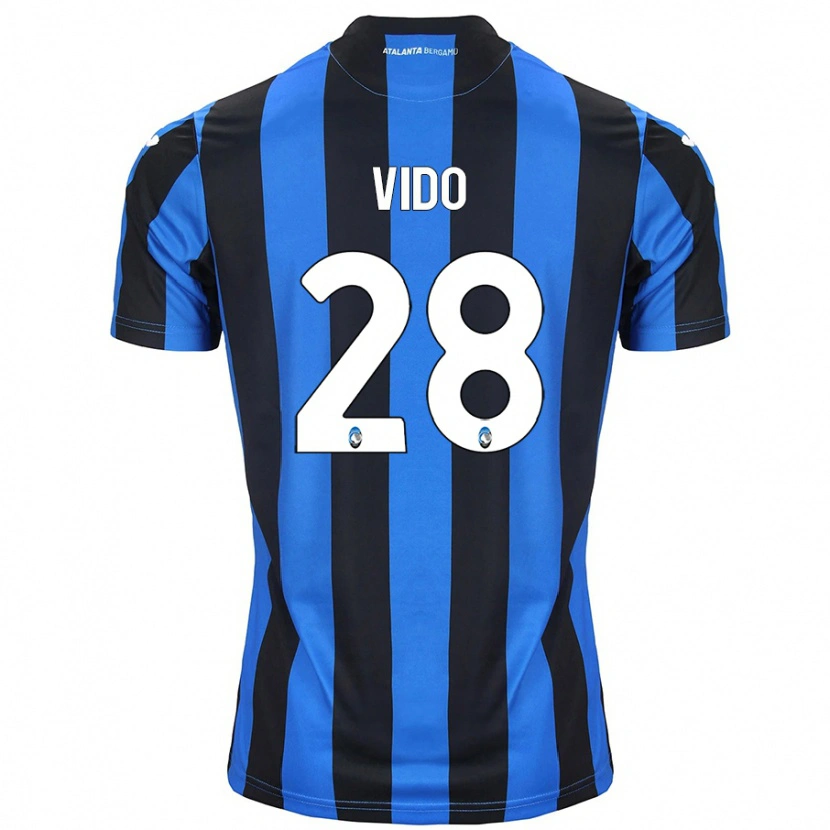 Danxen Kinderen Luca Vido #28 Blauw Zwart Thuisshirt Thuistenue 2024/25 T-Shirt