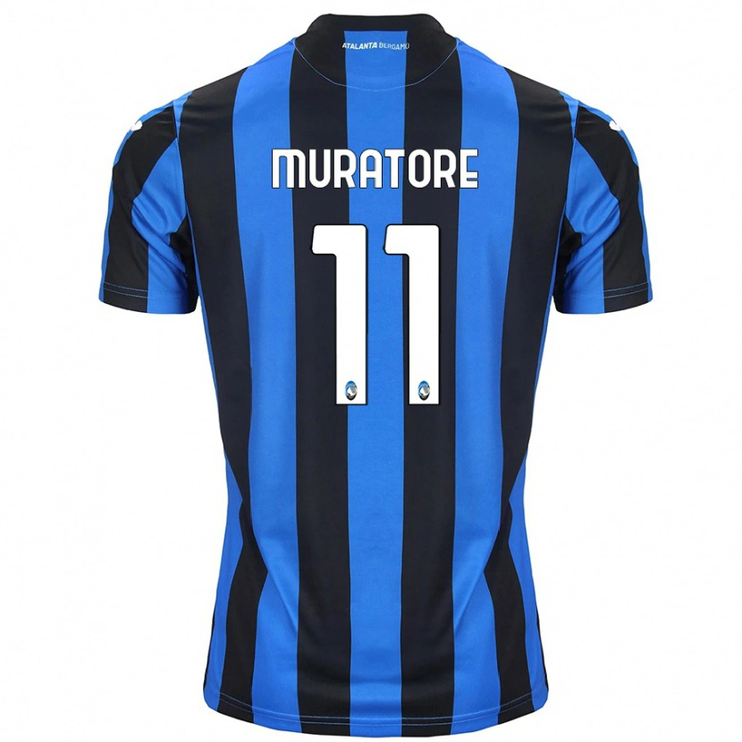 Danxen Kinderen Simone Muratore #11 Blauw Zwart Thuisshirt Thuistenue 2024/25 T-Shirt