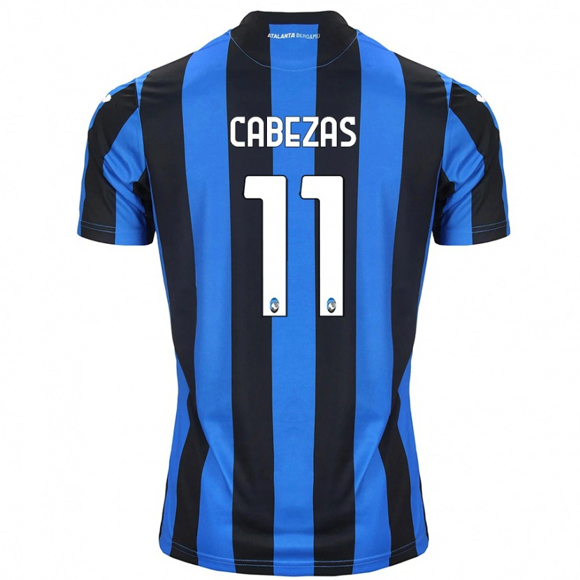 Danxen Kinderen Bryan Cabezas #11 Blauw Zwart Thuisshirt Thuistenue 2024/25 T-Shirt