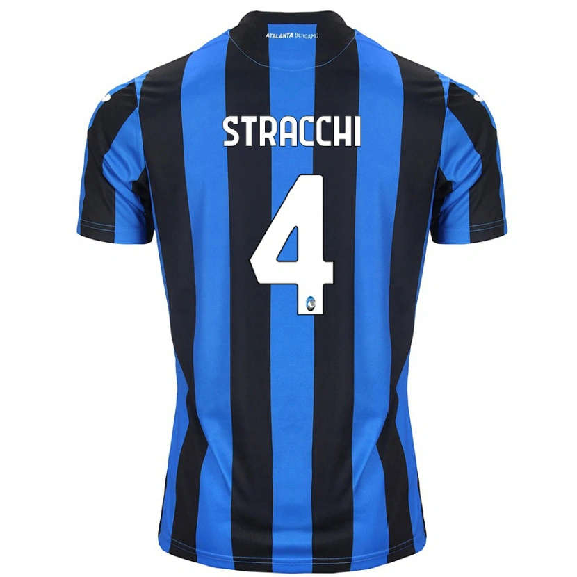 Danxen Kinderen Daniela Stracchi #4 Blauw Zwart Thuisshirt Thuistenue 2024/25 T-Shirt