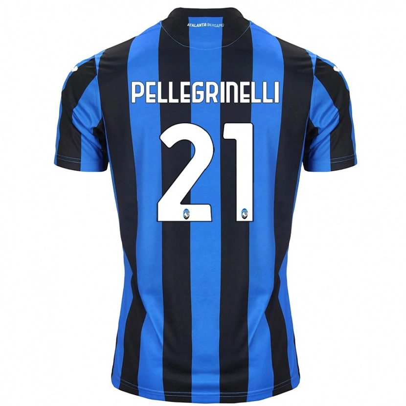 Danxen Kinderen Giorgia Pellegrinelli #21 Blauw Zwart Thuisshirt Thuistenue 2024/25 T-Shirt