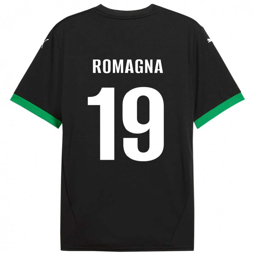 Danxen Kinderen Filippo Romagna #19 Zwart Donkergroen Thuisshirt Thuistenue 2024/25 T-Shirt