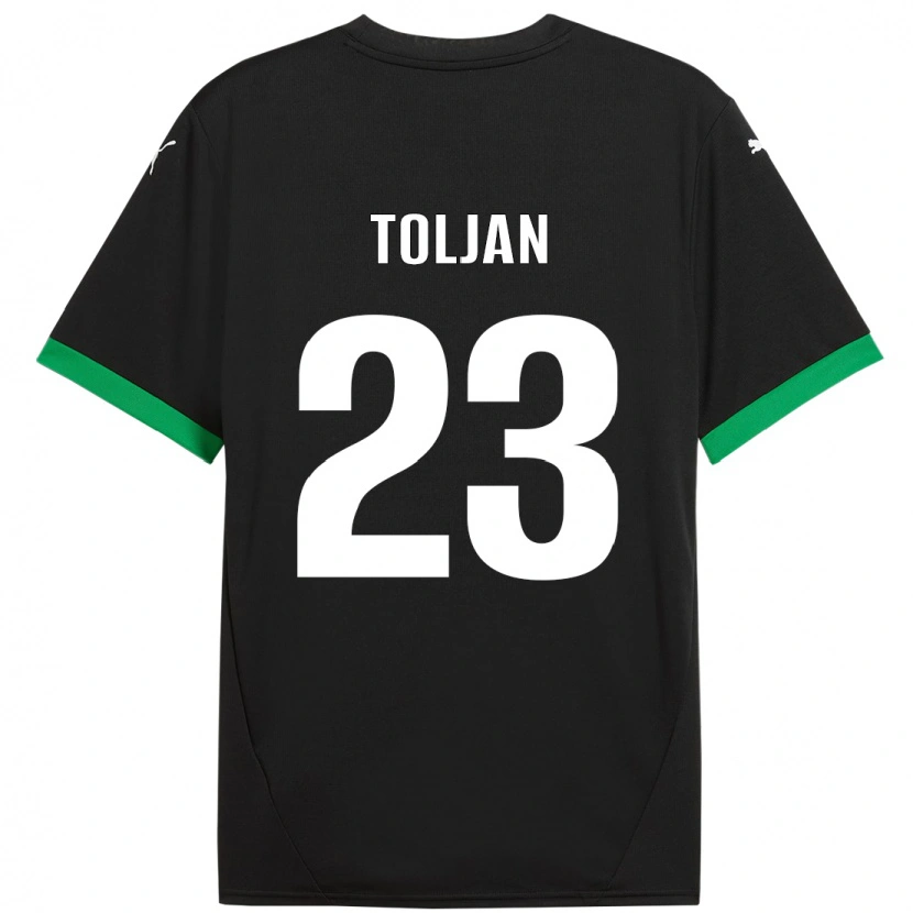 Danxen Kinderen Jeremy Toljan #23 Zwart Donkergroen Thuisshirt Thuistenue 2024/25 T-Shirt