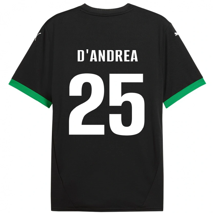 Danxen Kinderen Luca D'andrea #25 Zwart Donkergroen Thuisshirt Thuistenue 2024/25 T-Shirt