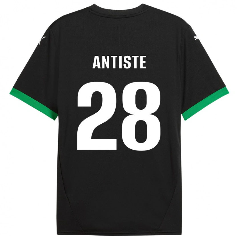 Danxen Kinderen Janis Antiste #28 Zwart Donkergroen Thuisshirt Thuistenue 2024/25 T-Shirt