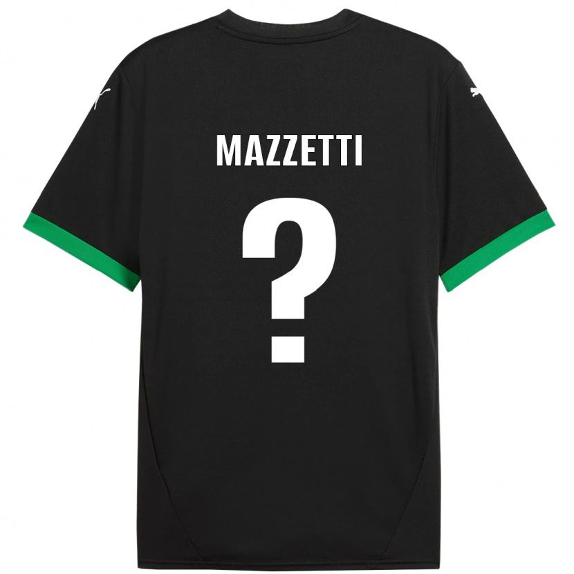 Danxen Kinderen Riccardo Mazzetti #0 Zwart Donkergroen Thuisshirt Thuistenue 2024/25 T-Shirt