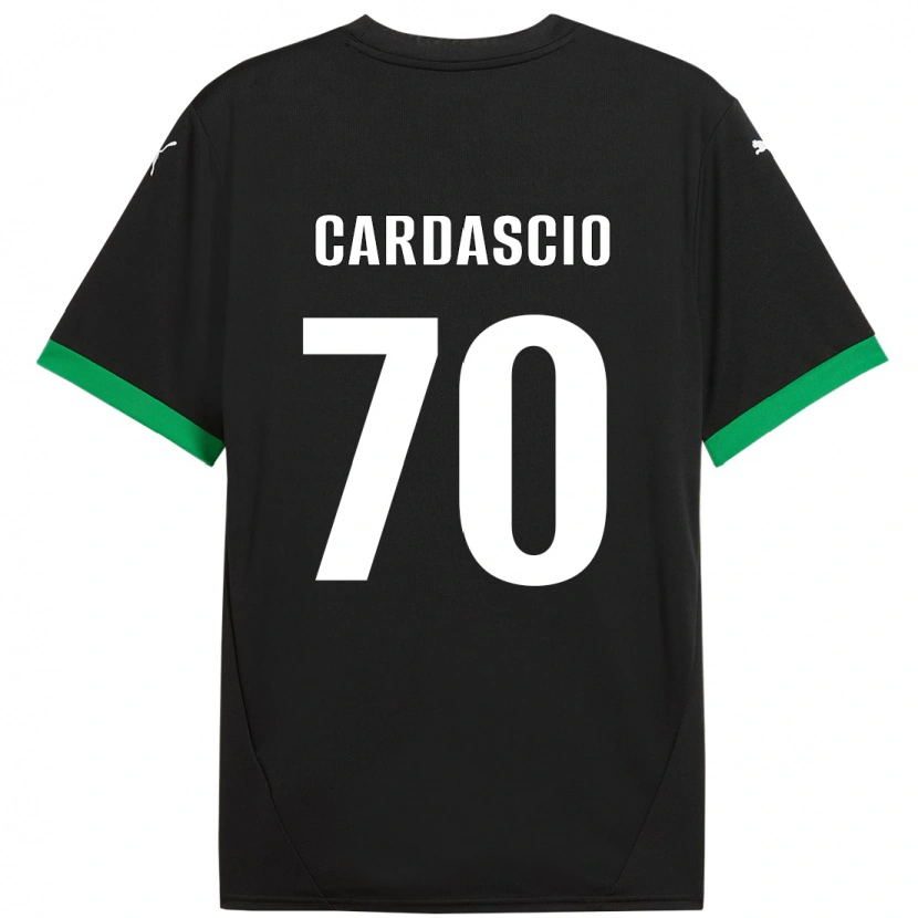 Danxen Kinderen Alessandro Cardascio #70 Zwart Donkergroen Thuisshirt Thuistenue 2024/25 T-Shirt