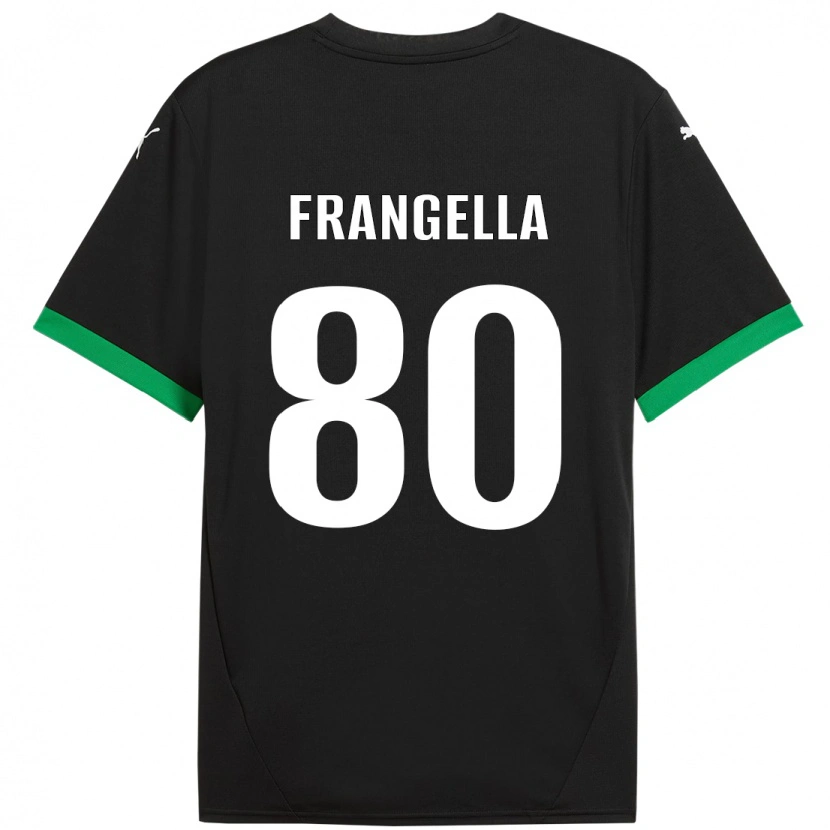 Danxen Kinderen Christian Frangella #80 Zwart Donkergroen Thuisshirt Thuistenue 2024/25 T-Shirt