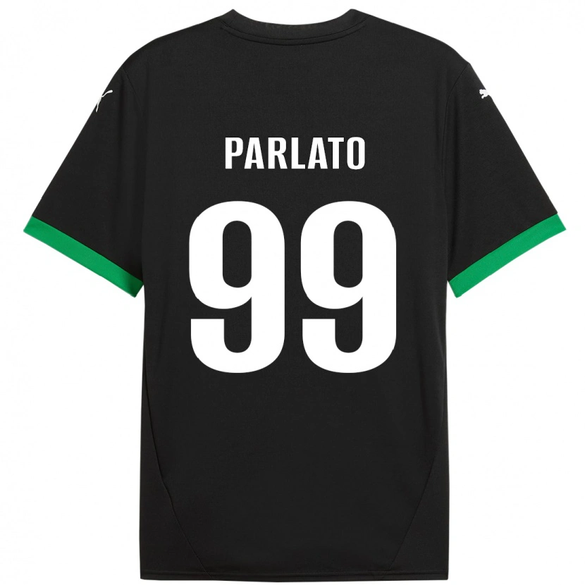 Danxen Kinderen Claudio Parlato #99 Zwart Donkergroen Thuisshirt Thuistenue 2024/25 T-Shirt