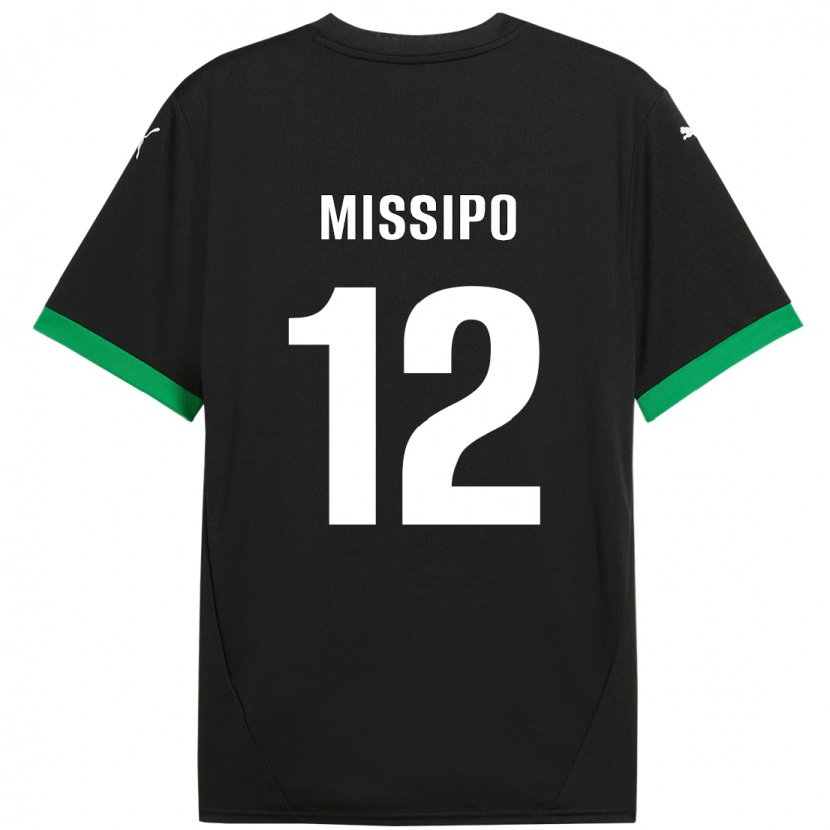 Danxen Kinderen Kassandra Missipo #12 Zwart Donkergroen Thuisshirt Thuistenue 2024/25 T-Shirt