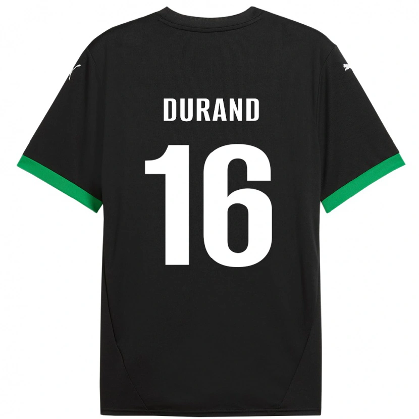 Danxen Kinderen Solène Durand #16 Zwart Donkergroen Thuisshirt Thuistenue 2024/25 T-Shirt