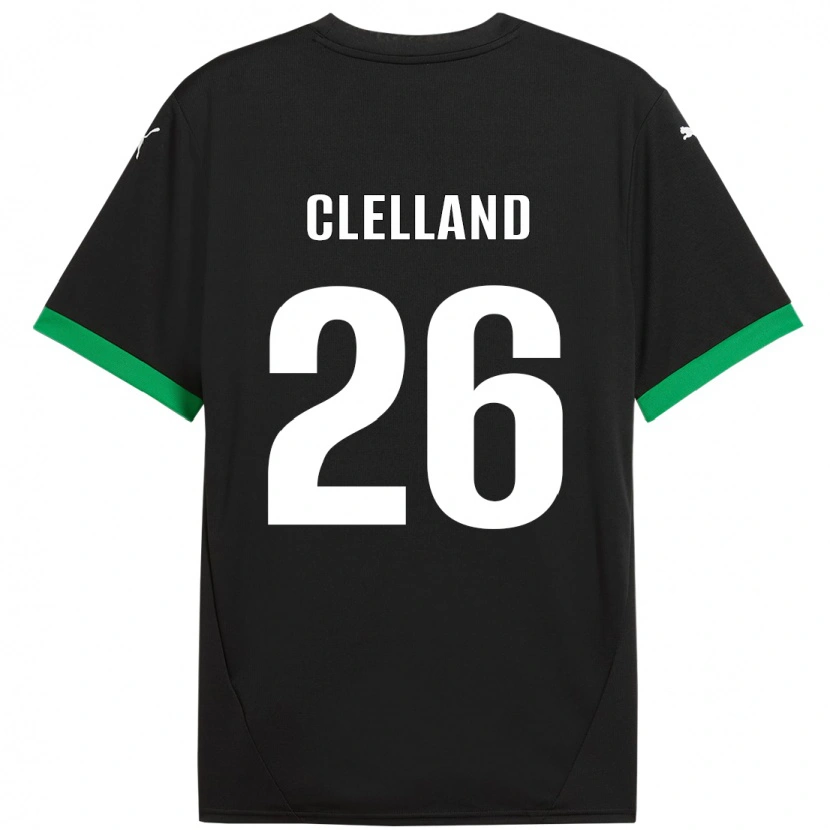 Danxen Kinderen Lana Clelland #26 Zwart Donkergroen Thuisshirt Thuistenue 2024/25 T-Shirt