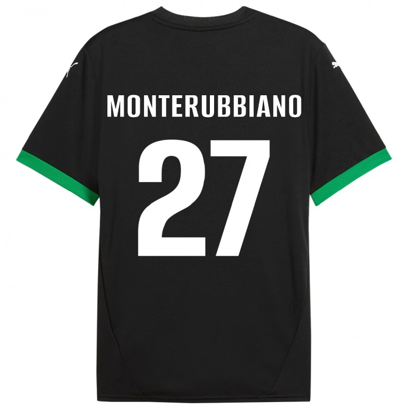 Danxen Kinderen Valeria Monterubbiano #27 Zwart Donkergroen Thuisshirt Thuistenue 2024/25 T-Shirt