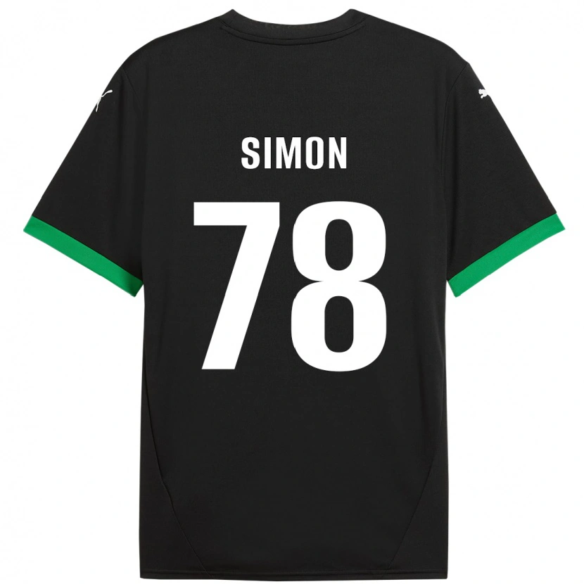 Danxen Kinderen Bénédicte Simon #78 Zwart Donkergroen Thuisshirt Thuistenue 2024/25 T-Shirt