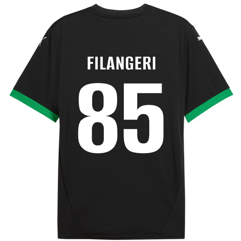 Danxen Kinderen Maria Luisa Filangeri #85 Zwart Donkergroen Thuisshirt Thuistenue 2024/25 T-Shirt